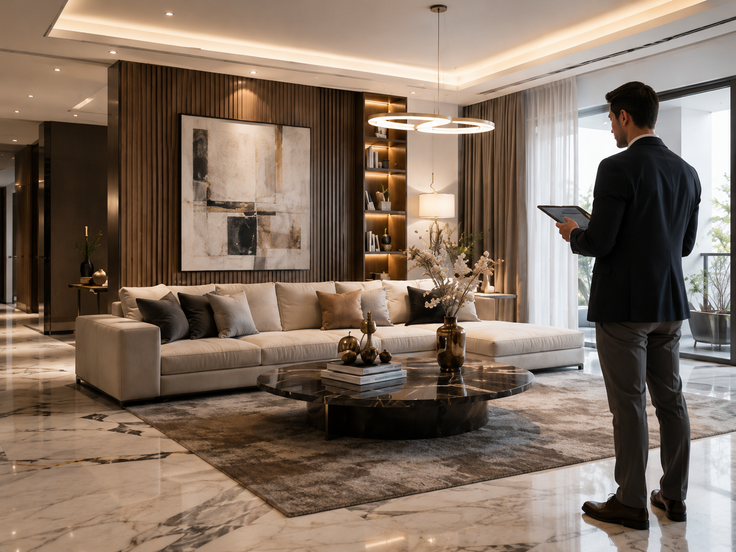 Sleek contemporary living room design